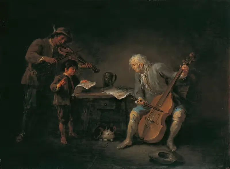 Musikanten by Martin Johann Schmidt, 1781 — digital art print download