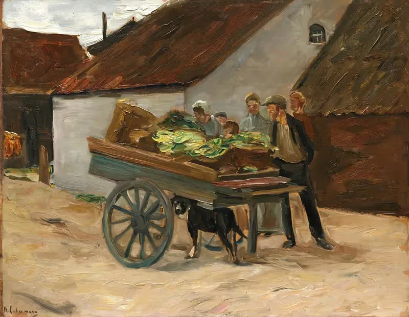 Овощная тележка – собачья повозка by Макс Либерман, 1906 — digital art print download