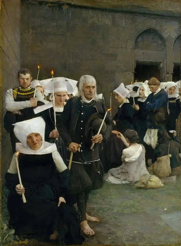 Прощение в Бретани by Паскаль-Адольф-Жан Даньян-Бувере, 1886 — digital art print download