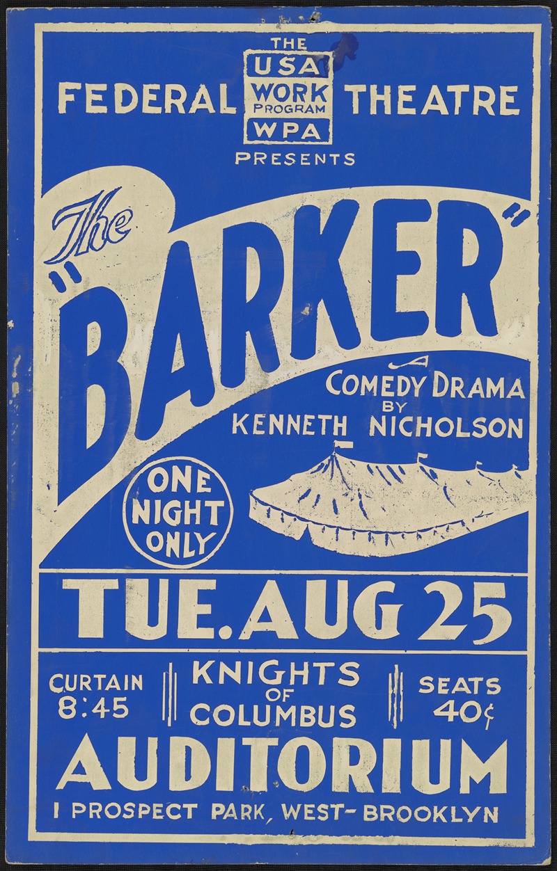 The Barker by Аноним, 1934-1943 — digital art print download