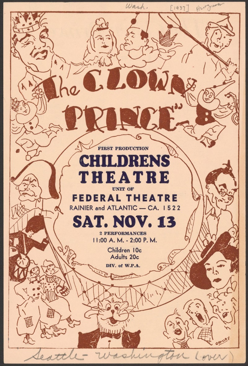 The Clown Prince by Аноним, 1934-1943 — digital art print download