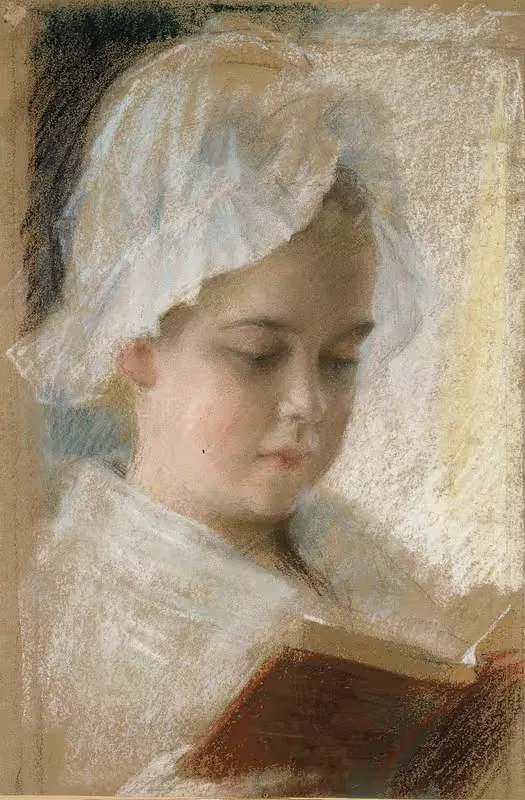 Портрет Берты Эдельфельт, этюд by Альберт Эдельфельт, 1880 - 1889 — digital art print download