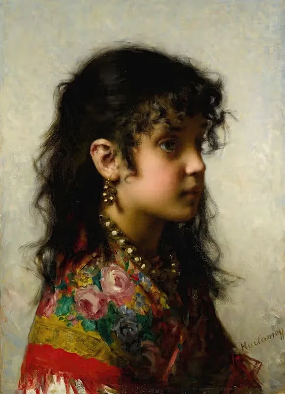 Girl With Brass Necklace — Alexei Harlamoff