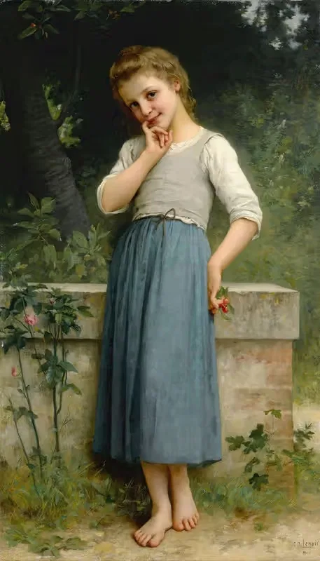 Молодая девушка с вишнями by Шарль Амабль Леноар, 1900 — digital art print download