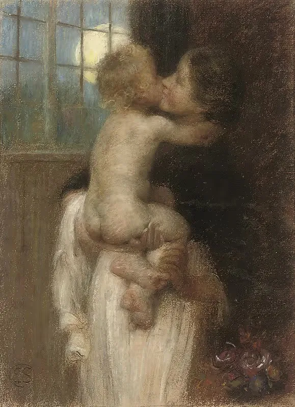 Поцелуй by Эдвард Стотт, 1912 — digital art print download