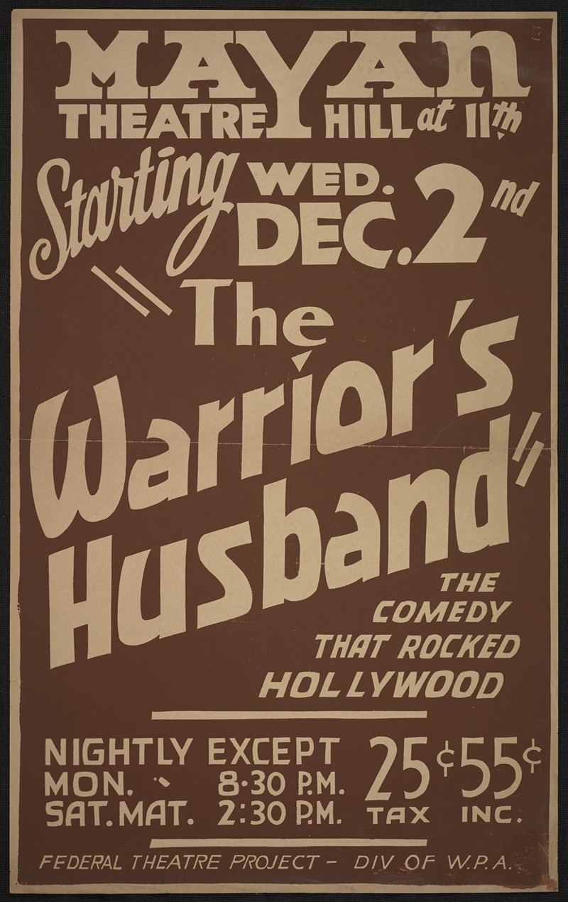 The Warrior's Husband by Аноним, 1934-1943 — digital art print download