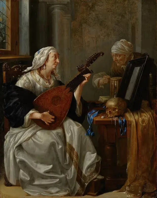 Woman Playing a Theorbo — Jacob Duck