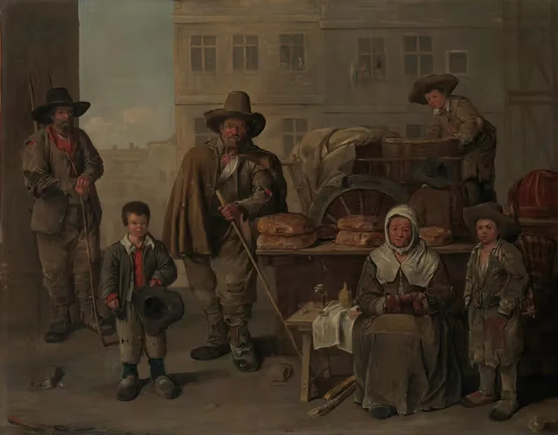 Телега пекаря by Жан Мишлен, 1656 — digital art print download