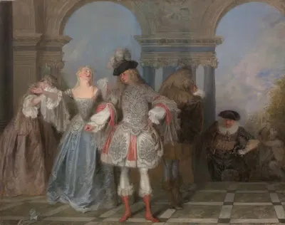 The French Comedians by Jean-Antoine Watteau — digital art print download