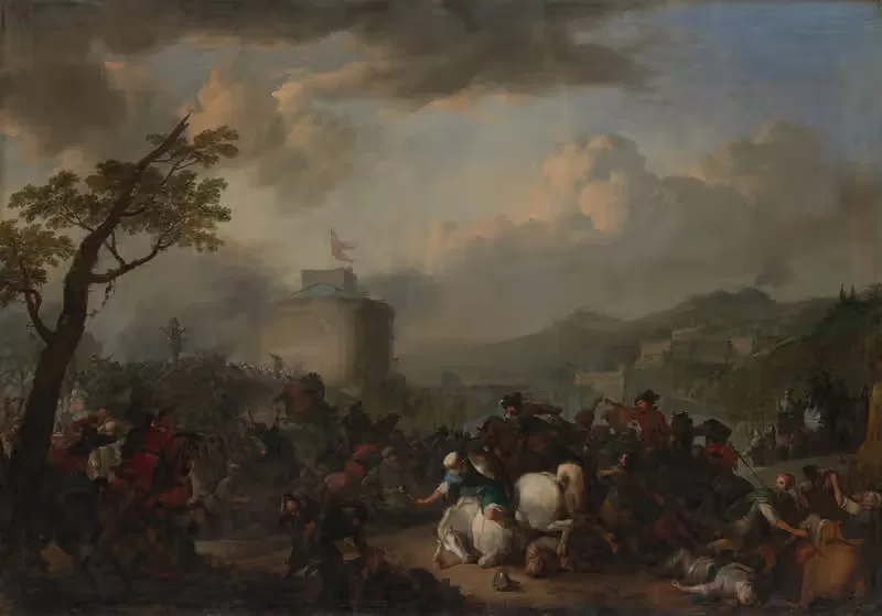 Battle Scene by Johannes Lingelbach, 1671 — digital art print download