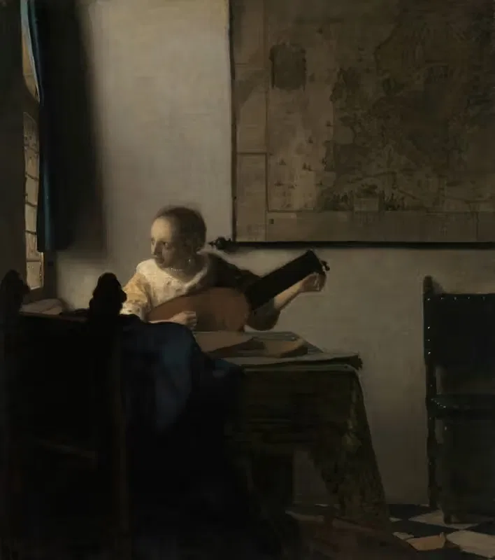 Young Woman with a Lute — Johannes Vermeer