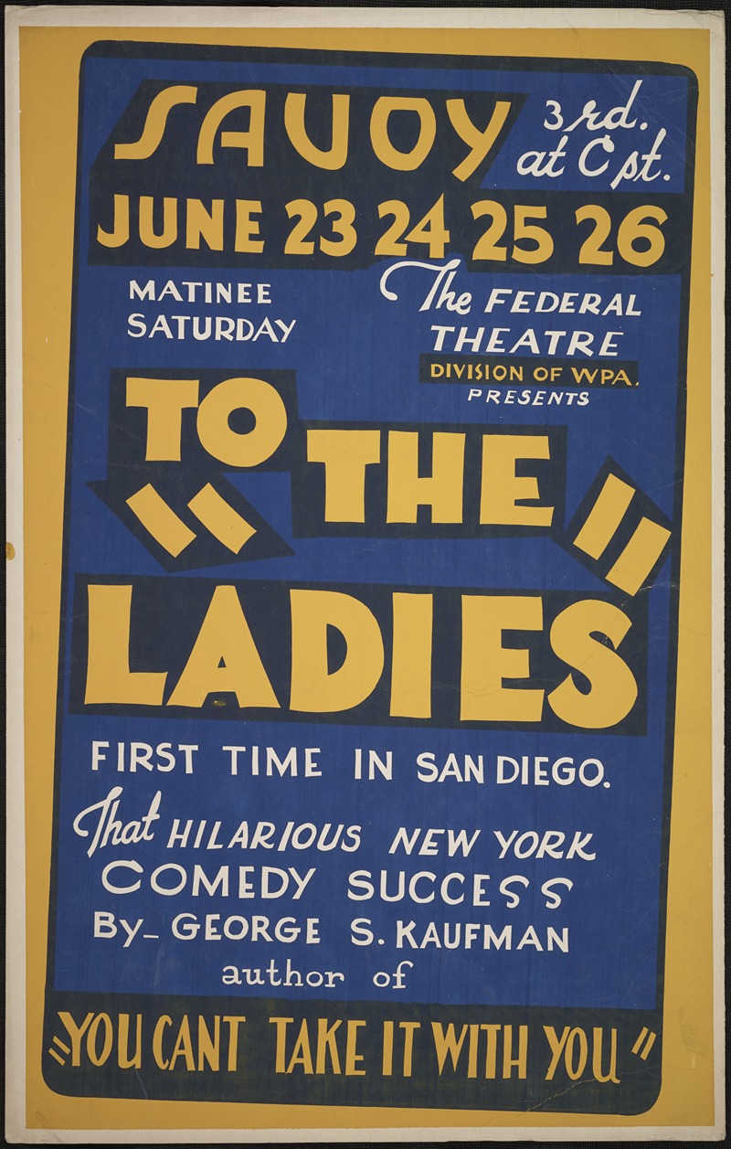 To the Ladies by Аноним, 1934-1943 — digital art print download