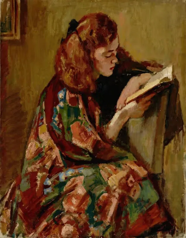 Девушка, читающая by Магнус Энккель, 1921 - 1922 — digital art print download