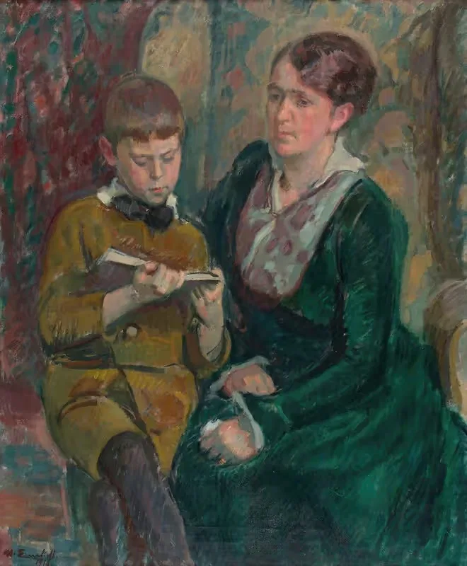 Миссис Эсфер Седерхварф с её сыном by Магнус Энккель, 1916 — digital art print download