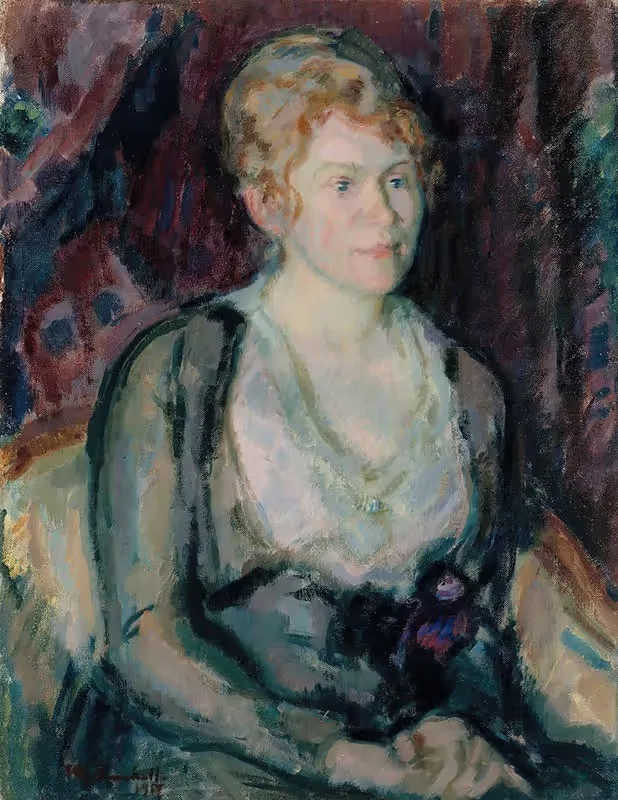 Portrait of Mrs. Agda Vilén — Magnus Enckell