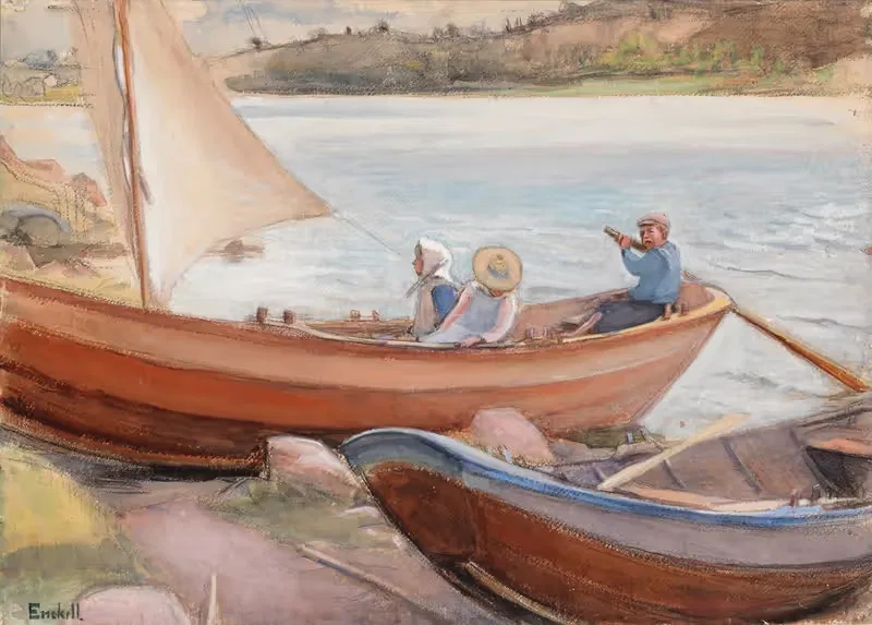 Veneitä rannalla — Magnus Enckell