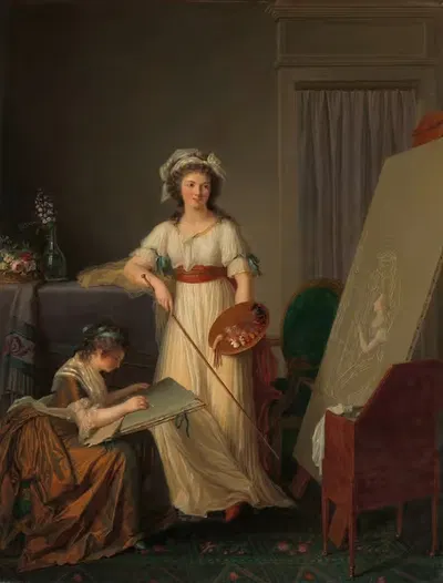 Интерьер ателье женщины-художника by Мари Виктуар Лемуан, 1789 — digital art print download
