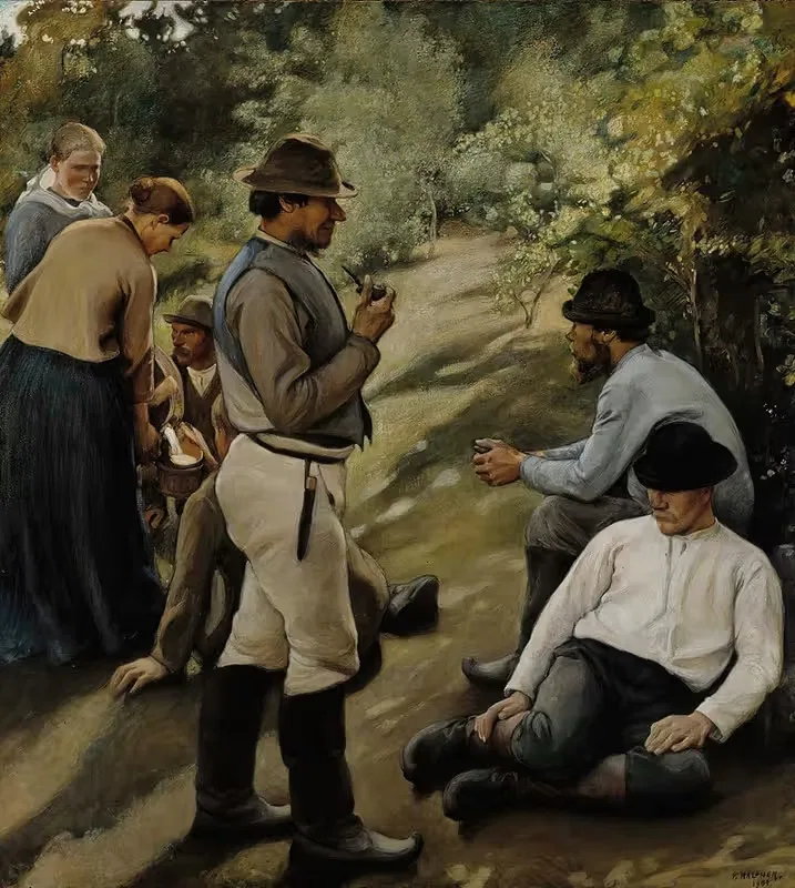 Час отдыха by Пекка Халонен, 1905 — digital art print download