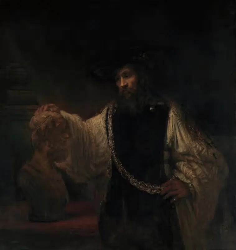 Aristotle with a Bust of Homer — Rembrandt van Rijn