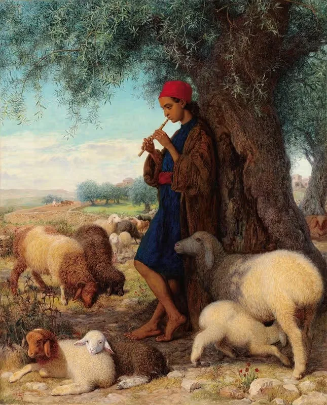 The piping shepherd by William James Webbe, 1864 — digital art print download