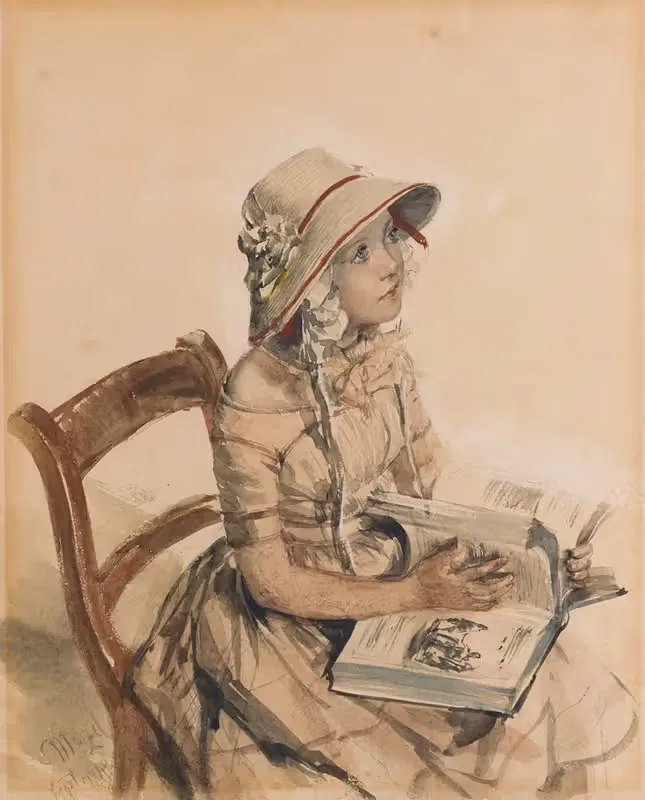 Фрейлейн Мэркер by Адольф фон Менцель, 1848 — digital art print download