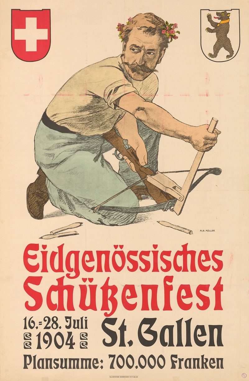 Eidgenössisches Schützenfest – St. Gallen by Альберт Мюллер, 1904 — digital art print download