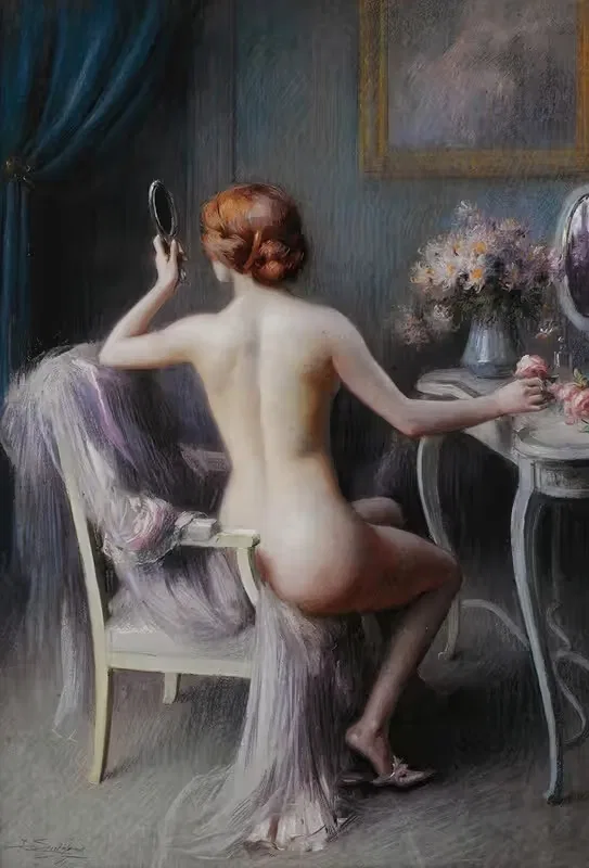 Французская ню феминин by Дельфин Эньольра — digital art print download
