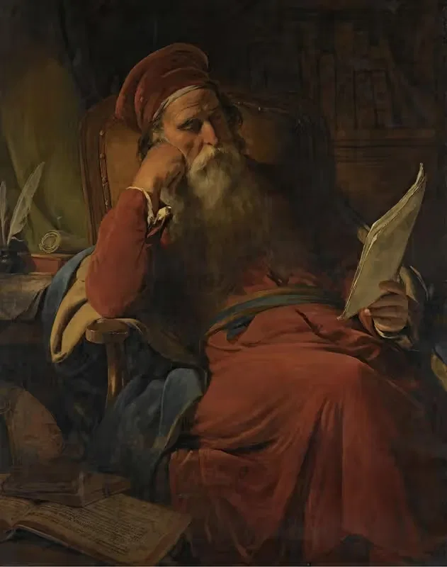 Gelehrter In Seiner Studierstube (Scholar In His Study) — Friedrich von Amerling