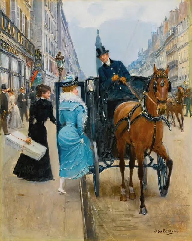 Курсы на улице Де Ла Пэ by Жан Бера — digital art print download