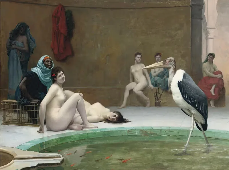 Марabut в гаремной бане by Жан-Леон Жерома — digital art print download