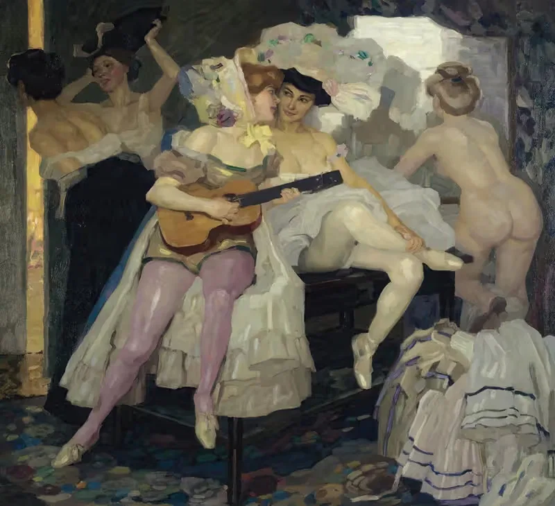 За кулисами by Лео Путц, 1905 — digital art print download