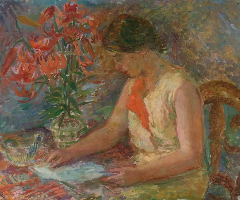Читающая женщина by Люциан Адвентович, 1937 — digital art print download