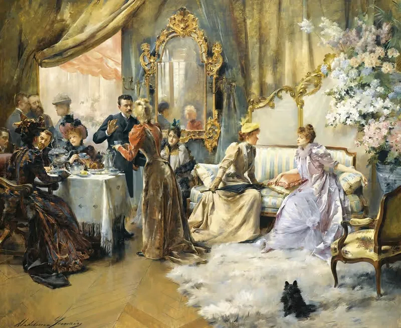 Полдник в салоне художника by Мадлен-Жанна Лемер — digital art print download