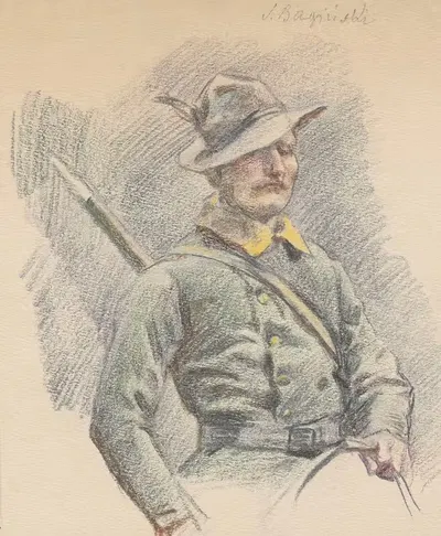 Mounted rifleman by Stanisław Bagieński, 1917 — digital art print download