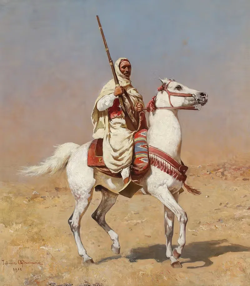 Араб на сером коне by Тадеуш Айдукевич, 1911 — digital art print download