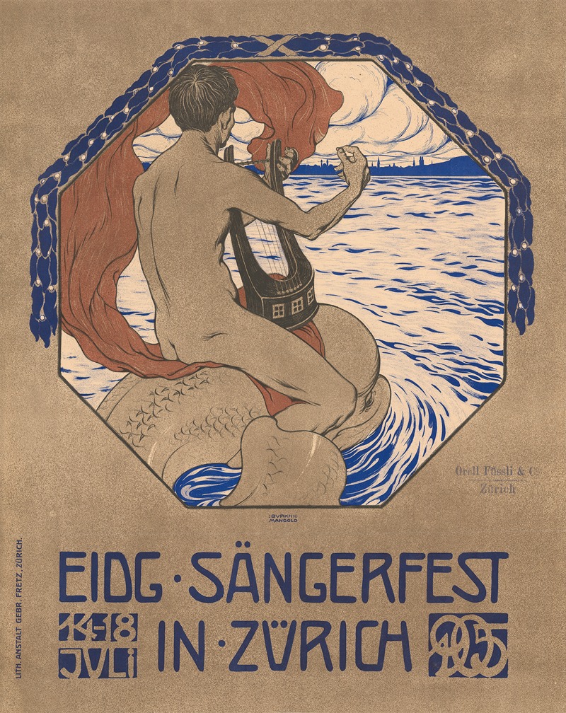 Eidg. Sängerfest in Zürich by Буркхард Мангольд, 1905 — digital art print download