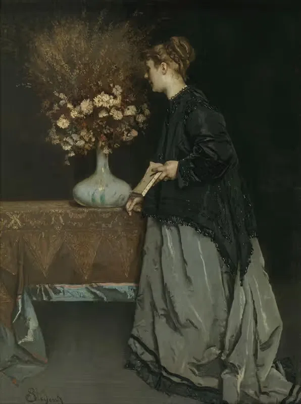 Осенние цветы by Альфред Стивенс, 1867 — digital art print download