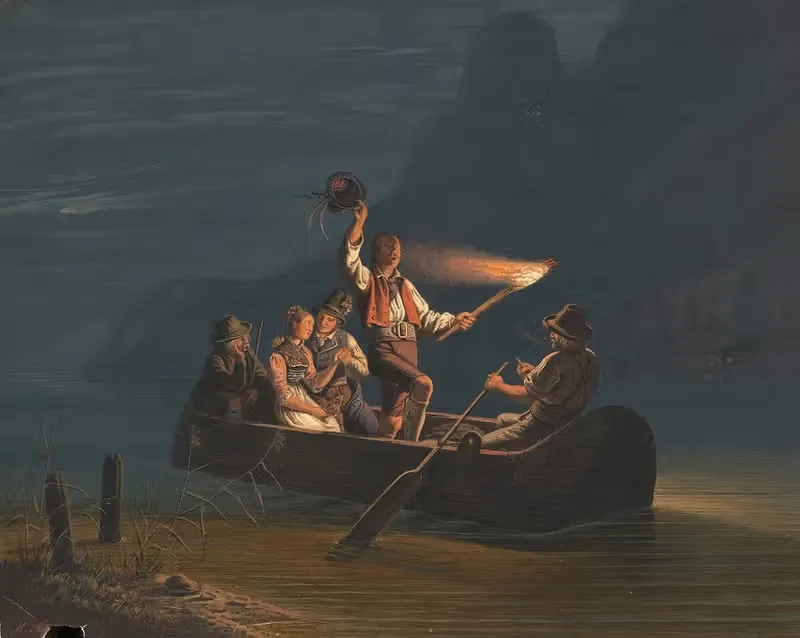 Nächtliche Überfahrt by Carl Friedrich Moritz Müller — digital art print download