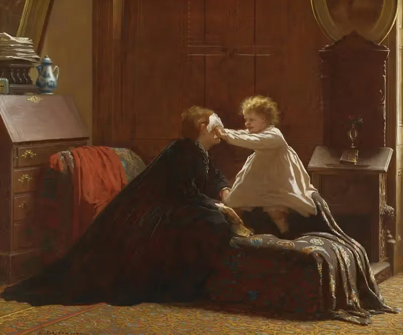 Бо Пип (Заглядывающая) by Истмен Джонсон, 1872 — digital art print download