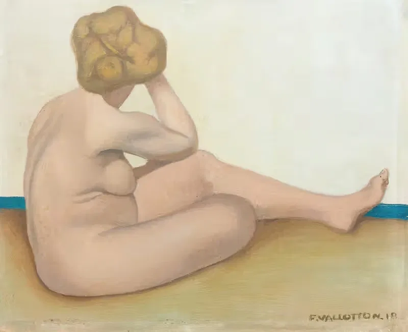 Купальщица, сидящая на песке by Феликс Валлотон, 1918 — digital art print download