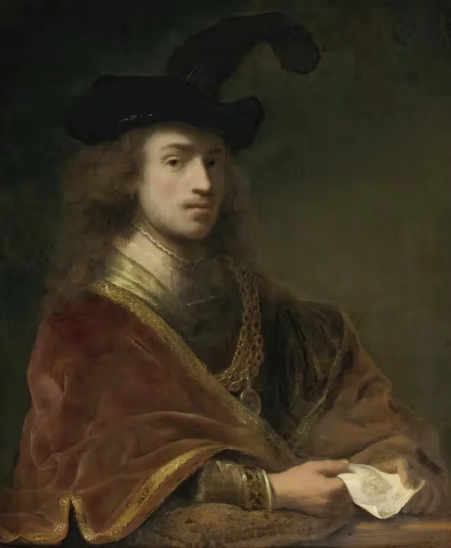 Self-Portrait, Behind A Parapet by Ferdinand Bol, 1648 — digital art print download