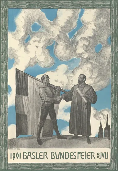Basler Bundesfeier by Карл Буркхардт, 1901 — digital art print download
