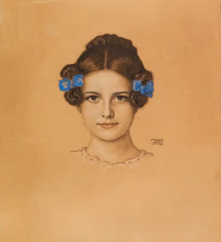 Портрет дочери Мэри by Франц фон Стук, 1906 — digital art print download