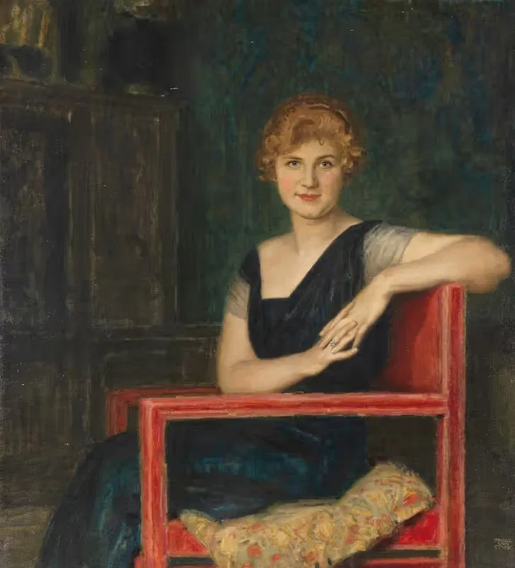 Портрет дамы by Франц фон Стук, 1916-1918 — digital art print download