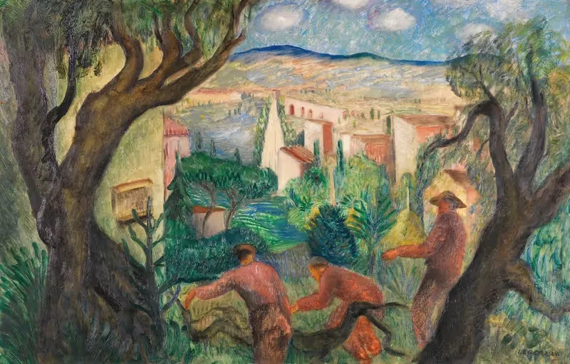 Летний день в Кампании by Йозеф Эберц, 1924 — digital art print download
