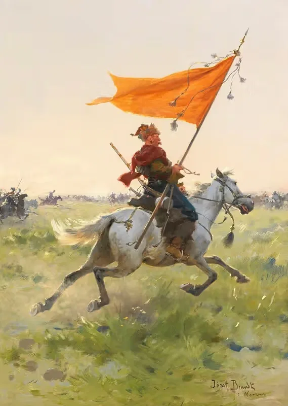 Standartenreiter auf dem Schlachtfeld — Jozef Brandt