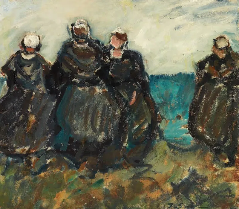 Бретонские крестьянки by Юлий Зейлер, 1912 — digital art print download