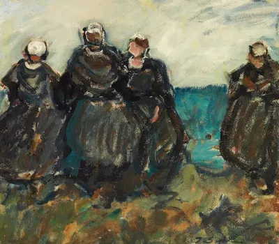 Бретонские крестьянки by Юлий Зейлер, 1912 — digital art print download