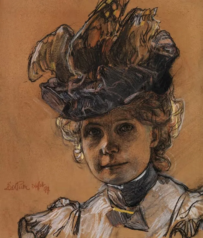 Портрет Гертруды Луберих by Лео Путц, 1899 — digital art print download