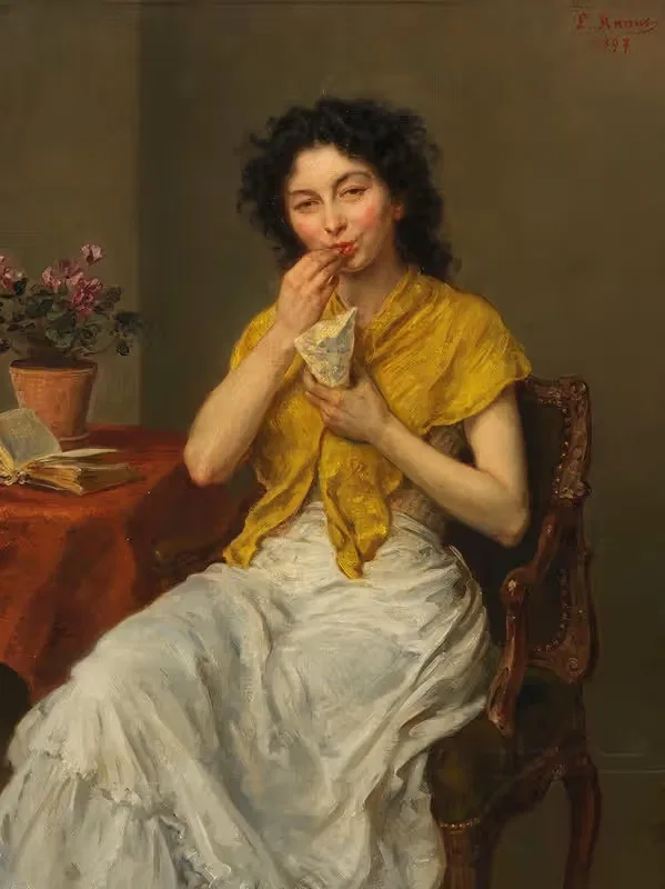 Лакомка by Людвиг Кнаус, 1897 — digital art print download